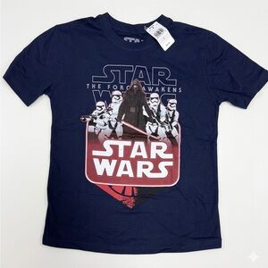 NEW Star Wars The Force Awakens Navy boy‘s T-Shirt M